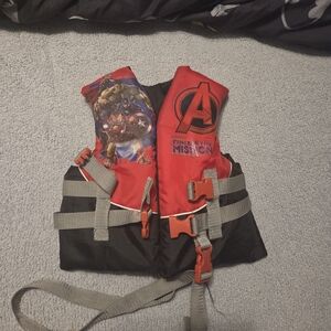 Avenger Superhero Kids Life Vest - Red and Black